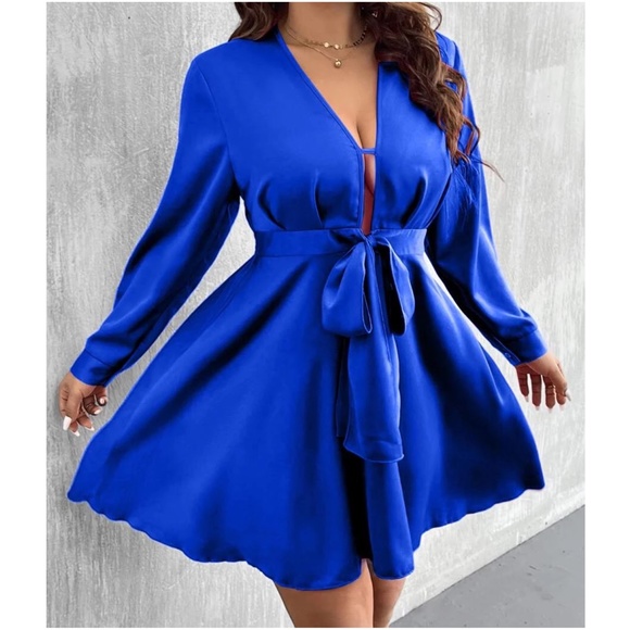 Luxe Cut out Tie Evening Party Sexy Dress - Picture 6 of 8